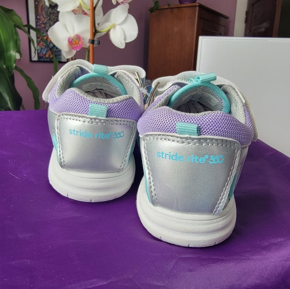 Stride Rite NWT Iggy Silver/Purple/Teal Sandal - size 9M (toddler) - Picture 4 of 6